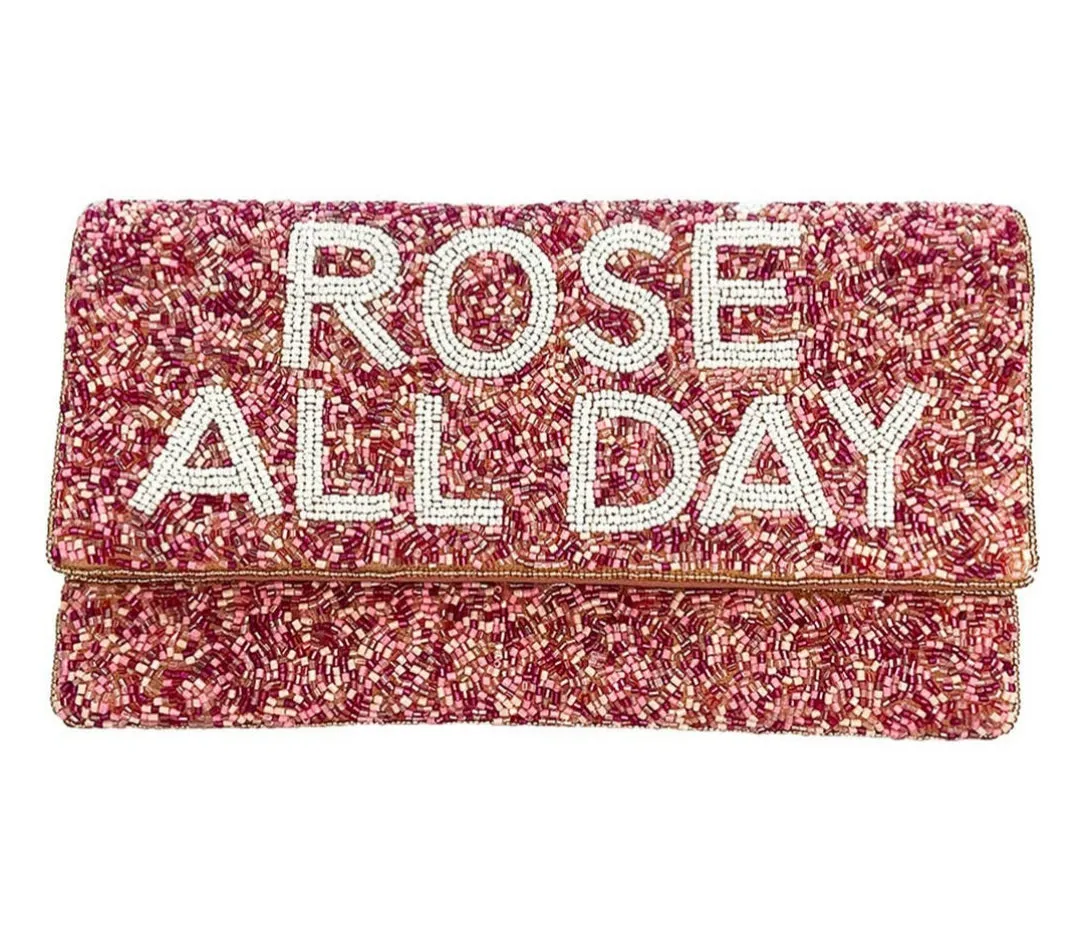 Rose' All Day Beaded Clutch