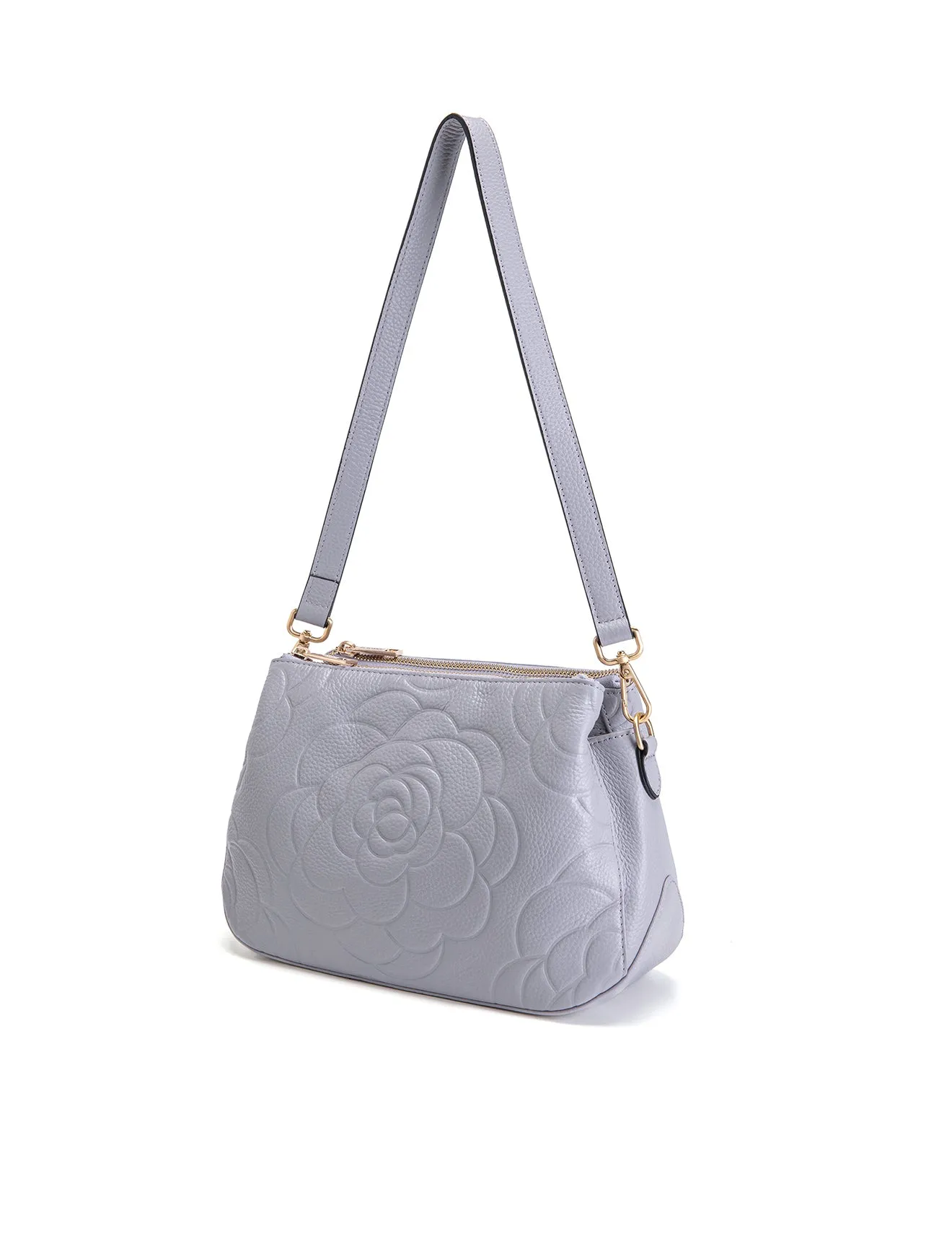 ROSIE 3 COMPARTMENT LEATHER XBODY BAG- E1-8285A-CORNFLOWER-SALE