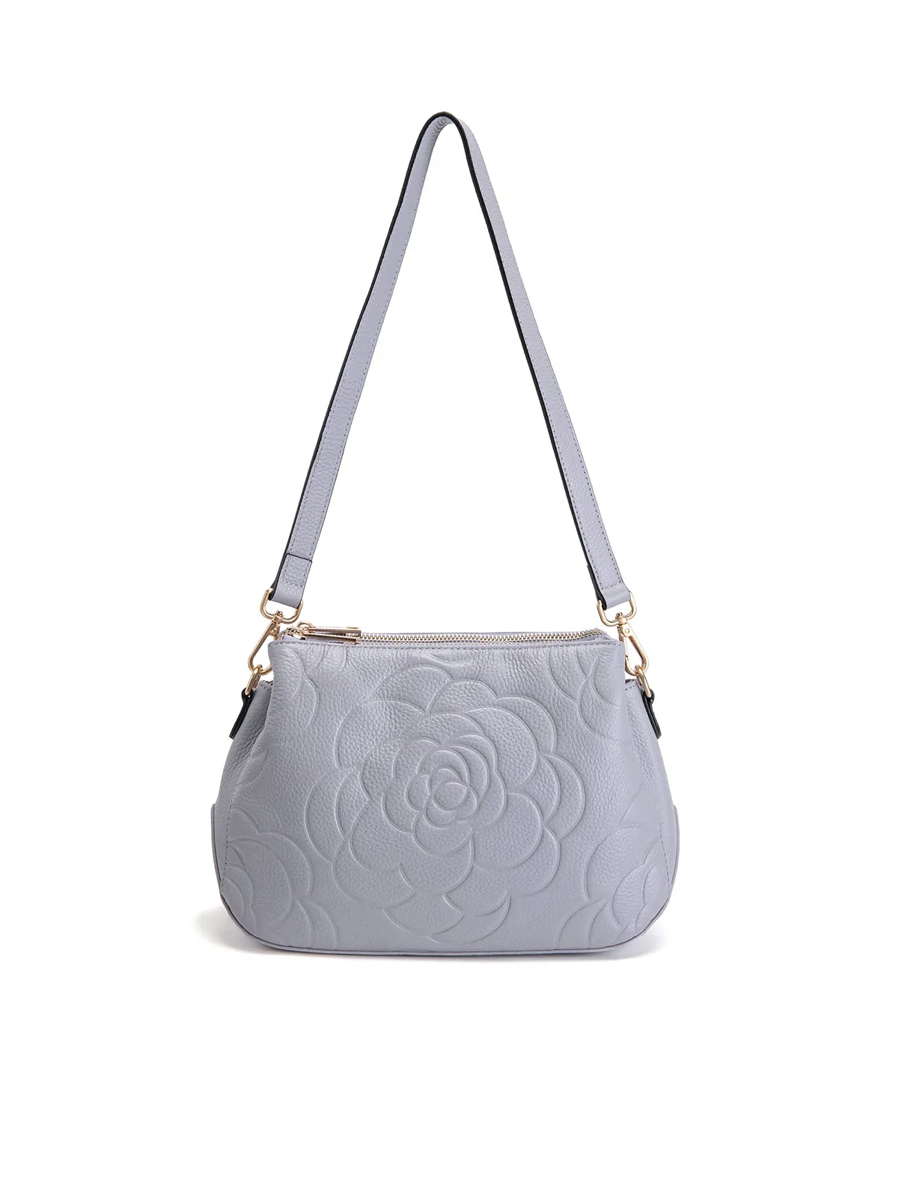 ROSIE 3 COMPARTMENT LEATHER XBODY BAG- E1-8285A-CORNFLOWER-SALE