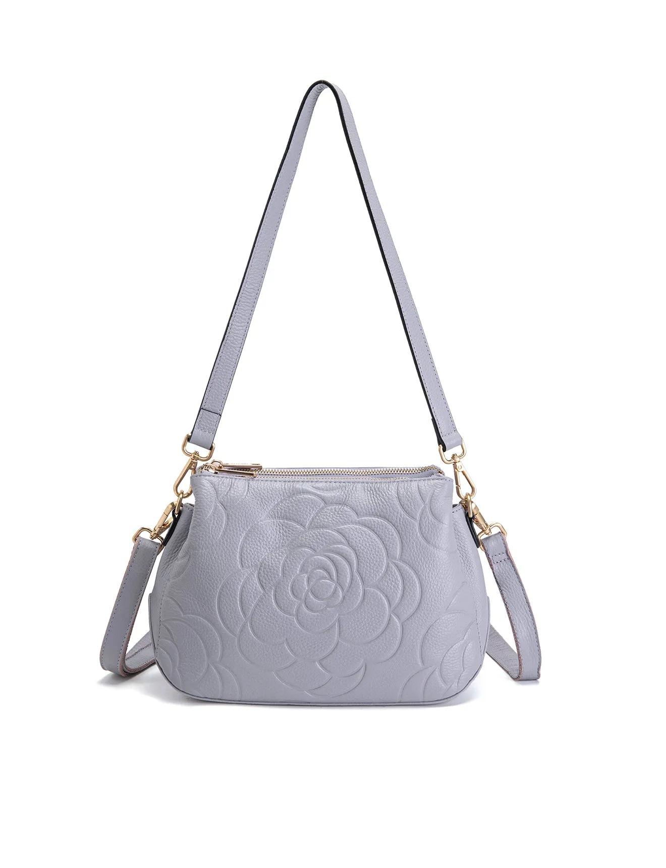 ROSIE 3 COMPARTMENT LEATHER XBODY BAG- E1-8285A-CORNFLOWER-SALE