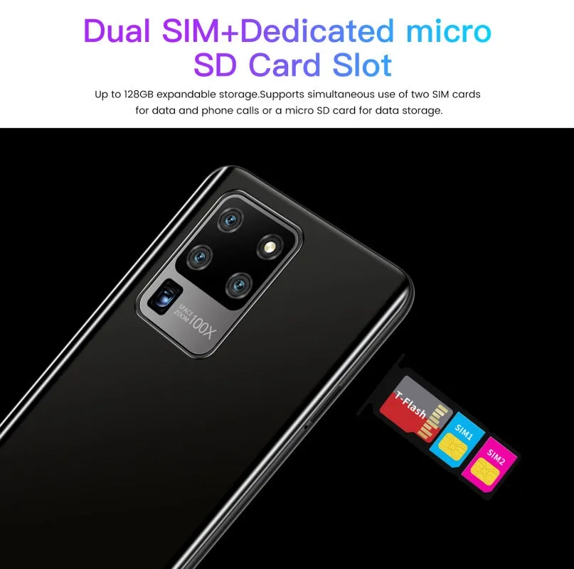 S30U Plus Mobile Phone 6.7-inch High-definition Large-screen 2 16GB Smartphone black_European plug