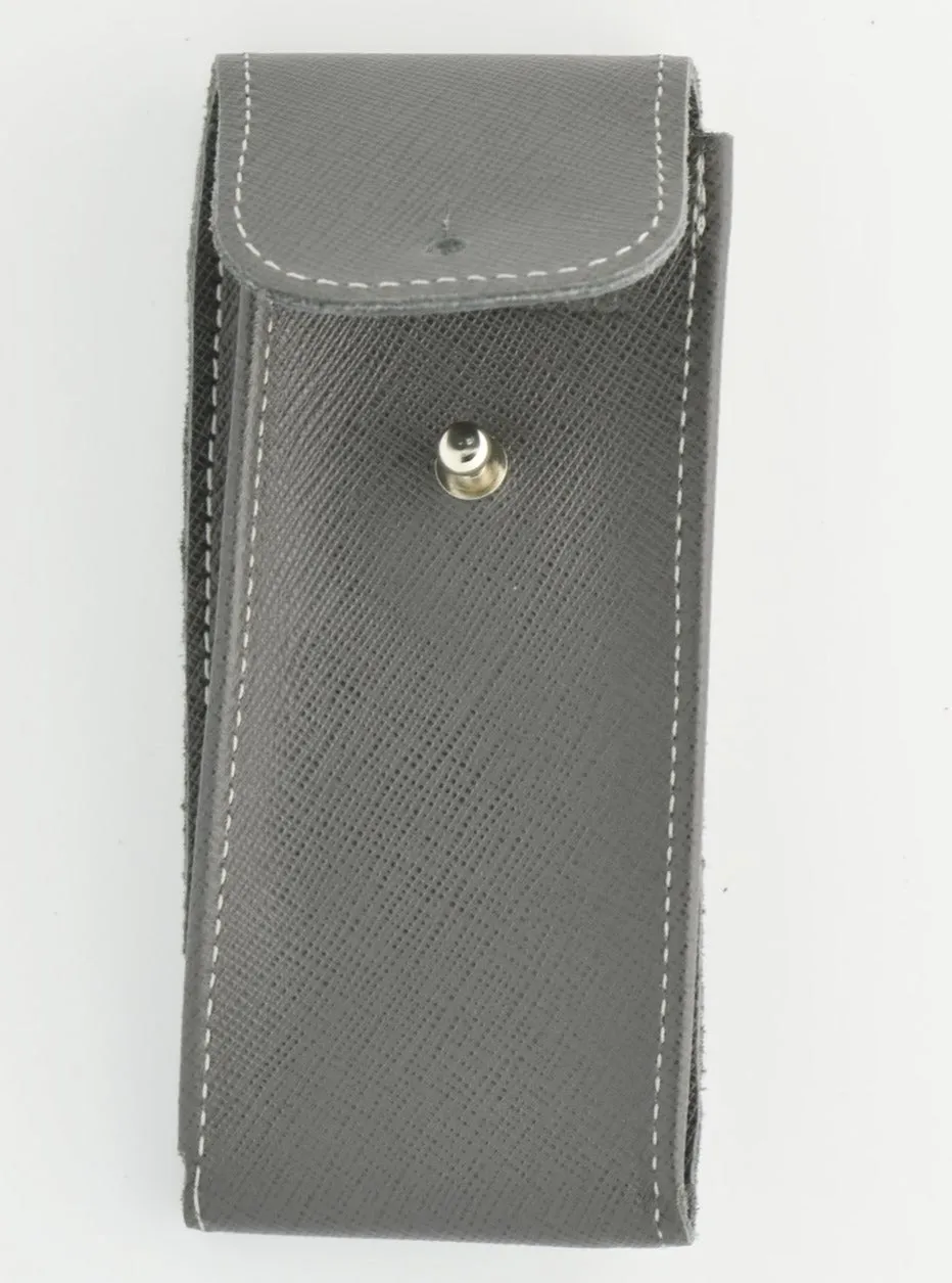 Saffiano Leather Watch Pouch in Dove Grey