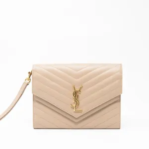 Saint Laurent Beige Cassandre Flap Pouch