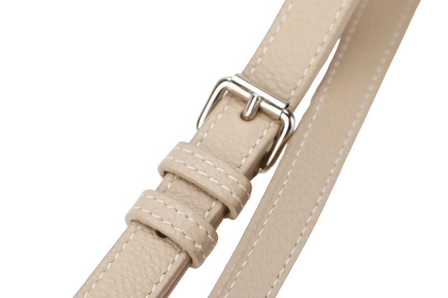 SAINT LAURENT (YSL) SAC DE JOUR BEIGE (FLY 421863.1017) CALF LEATHER SILVER HARDWARE WITH STRAPS AND DUST COVER