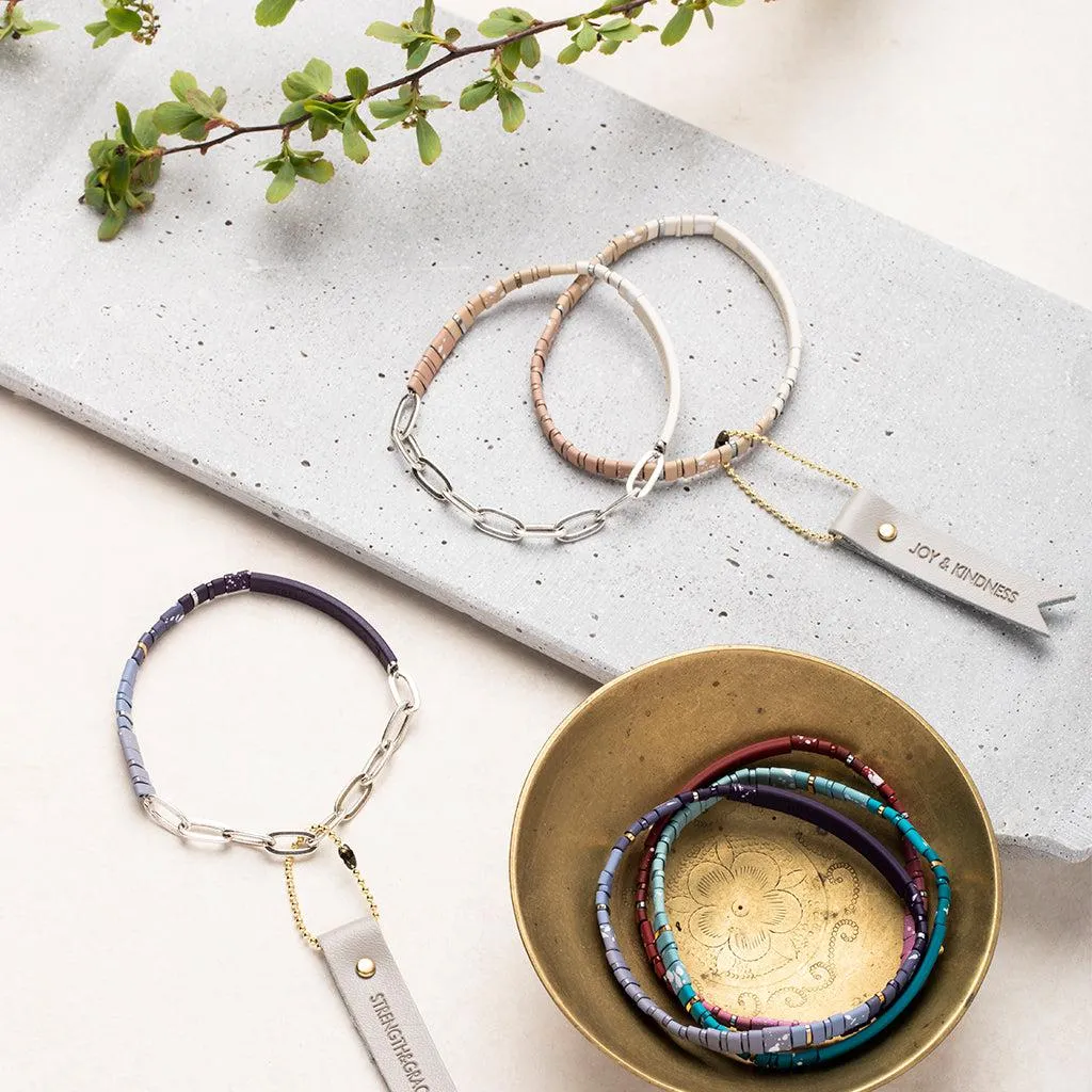 Scout Curated Wears Good Karma Ombre Bracelet - Joy & Kindness Turquoise/Gold