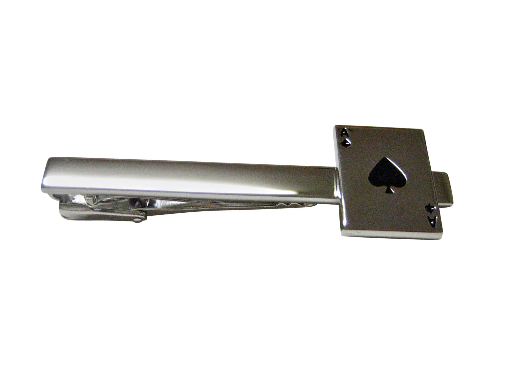 Shiny Ace of Spades Square Tie Clip