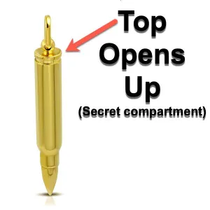 'Shot to the Heart' Gold-Tone URN Pendant (#c382)