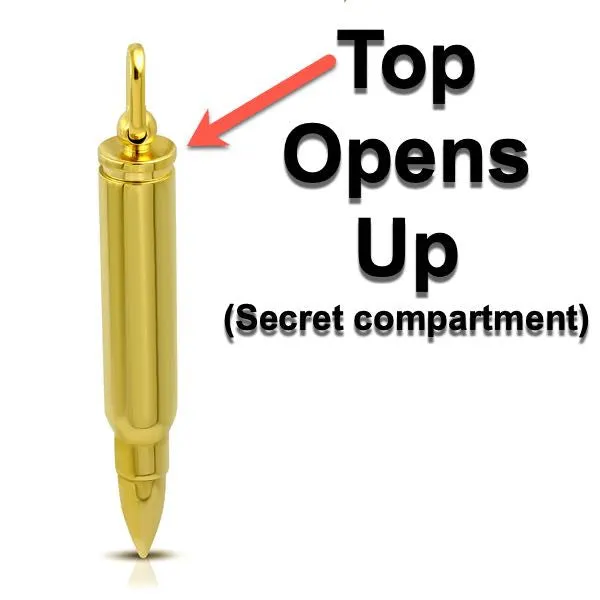 'Shot to the Heart' Gold-Tone URN Pendant (#c382)