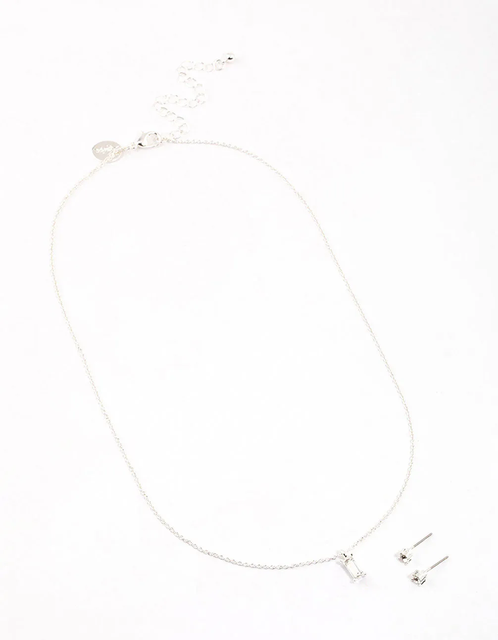 Silver Baguette Drop Jewellery & Polishing Set