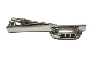 Silver Toned Canal Boat Square Tie Clip
