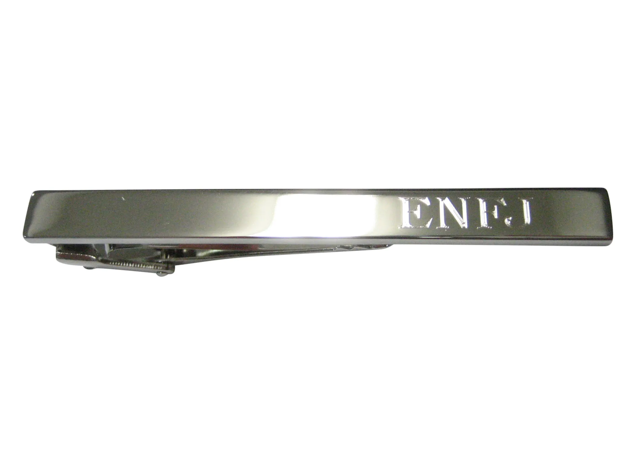 Silver Toned Etched Myers Briggs ENFJ Tie Clip