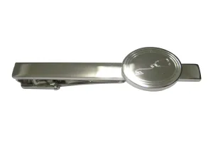 Silver Toned Etched Oval Medical Stethoscope Tie Clip