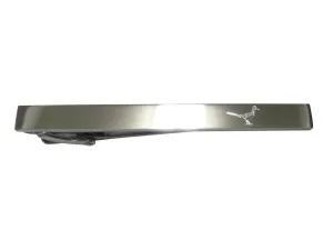 Silver Toned Etched Roadrunner Bird Tie Clip