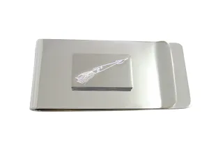 Silver Toned Etched Squid Money Clip