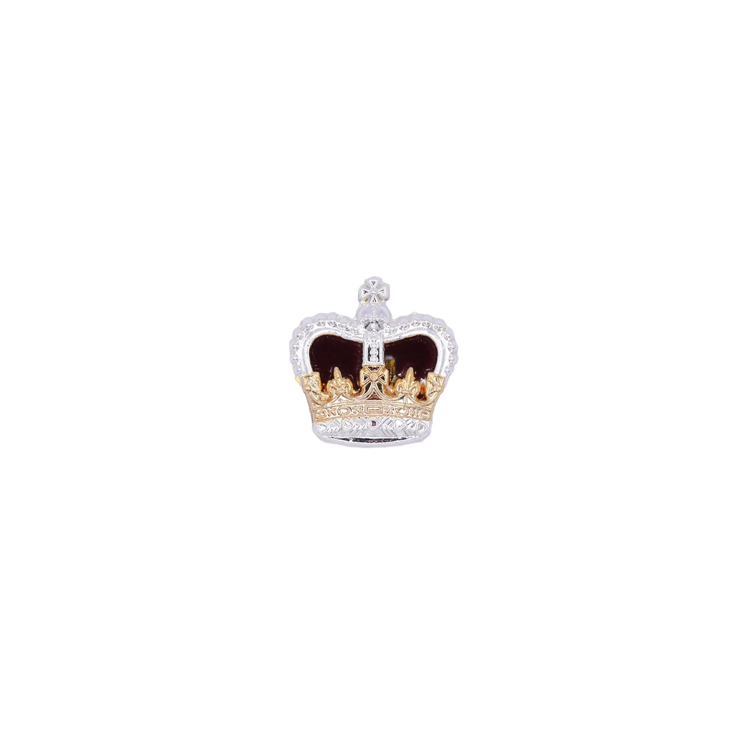 Small Crown Metal  Shoulder Strap Badge