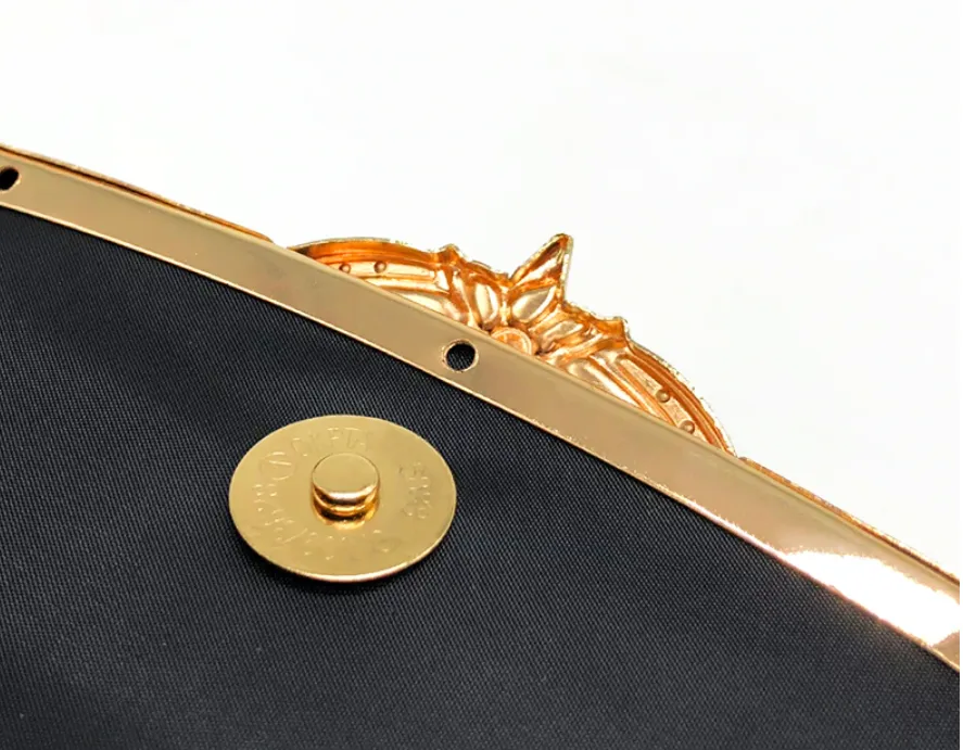 Snap-Shut Evening Glitter Clutch Bag Sequin Handbag with Shoulder Strap