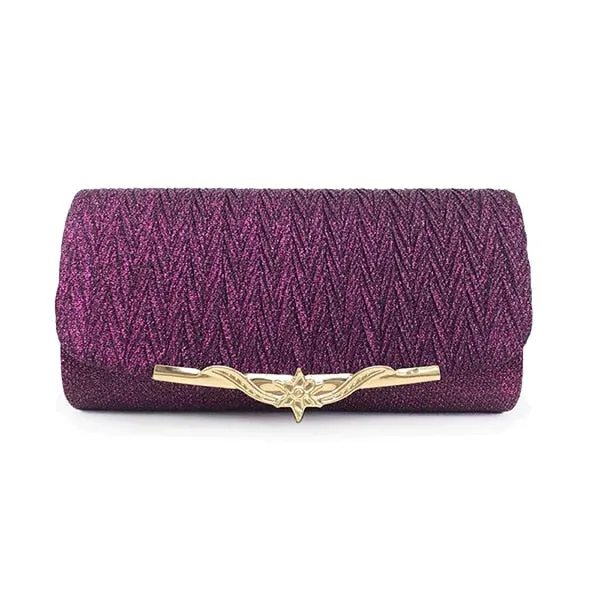Snap-Shut Evening Glitter Clutch Bag Sequin Handbag with Shoulder Strap