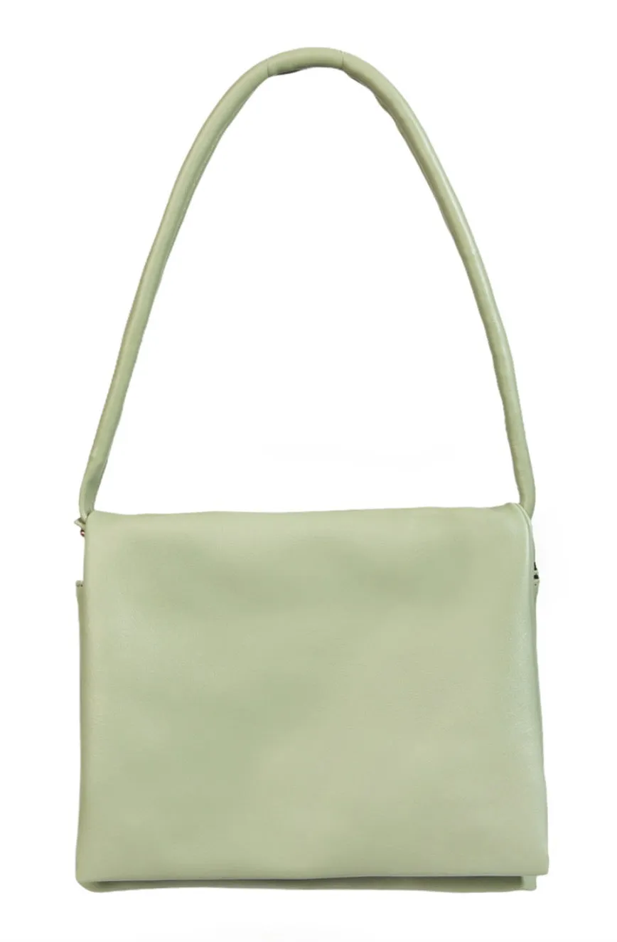 Square Eco Leather Flap Shoulder Bag