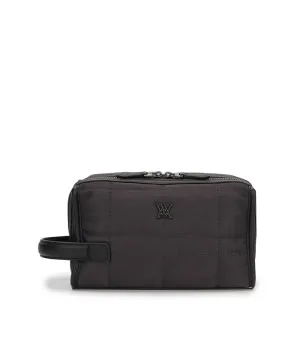 Square Stitch Pouch - Dark Gray