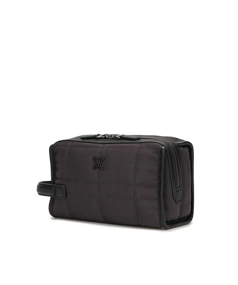 Square Stitch Pouch - Dark Gray