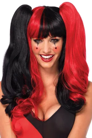 SS-Harlequin Wig with Clip on Pony