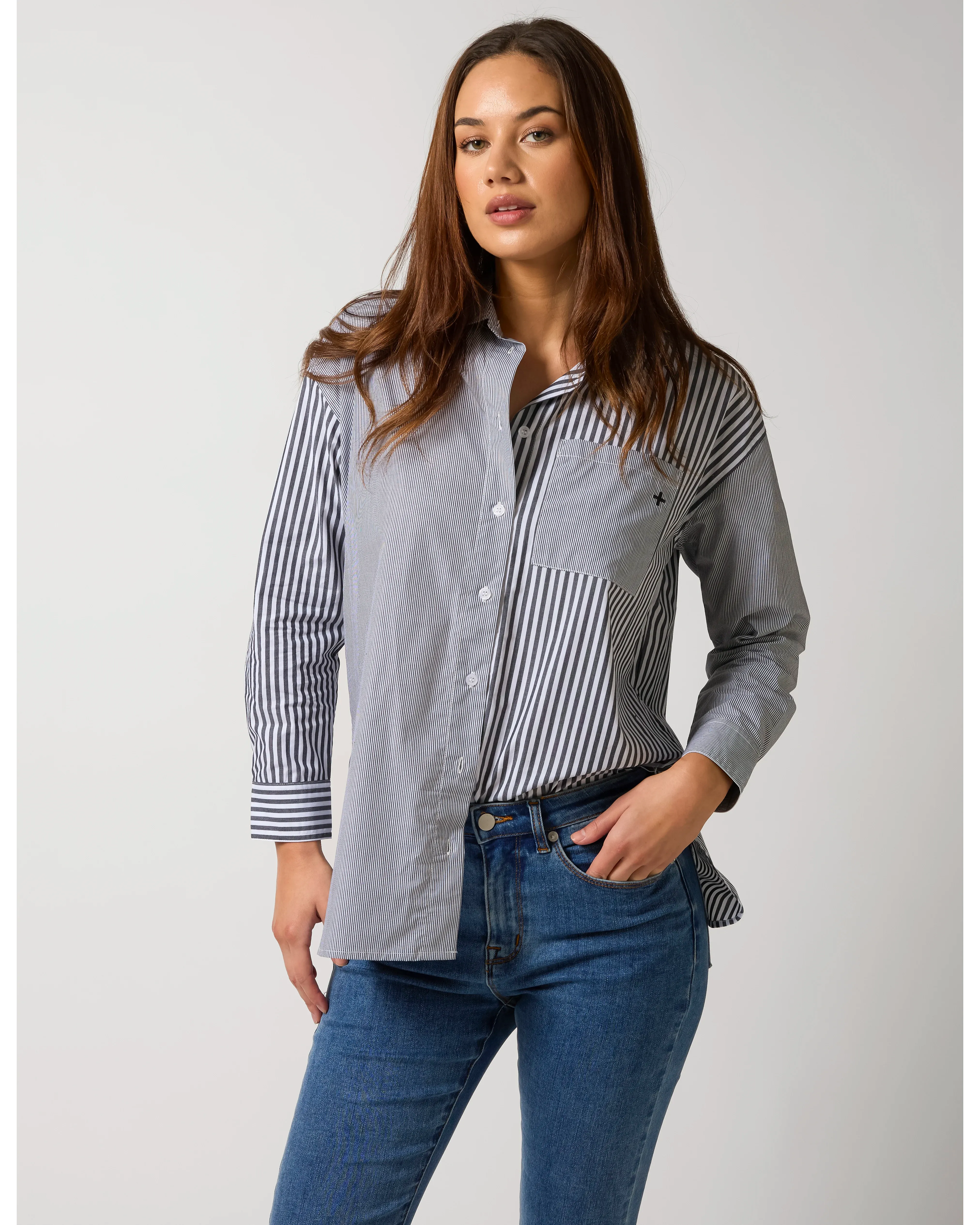 Stella   Gemma Essential Shirt - Black Strip