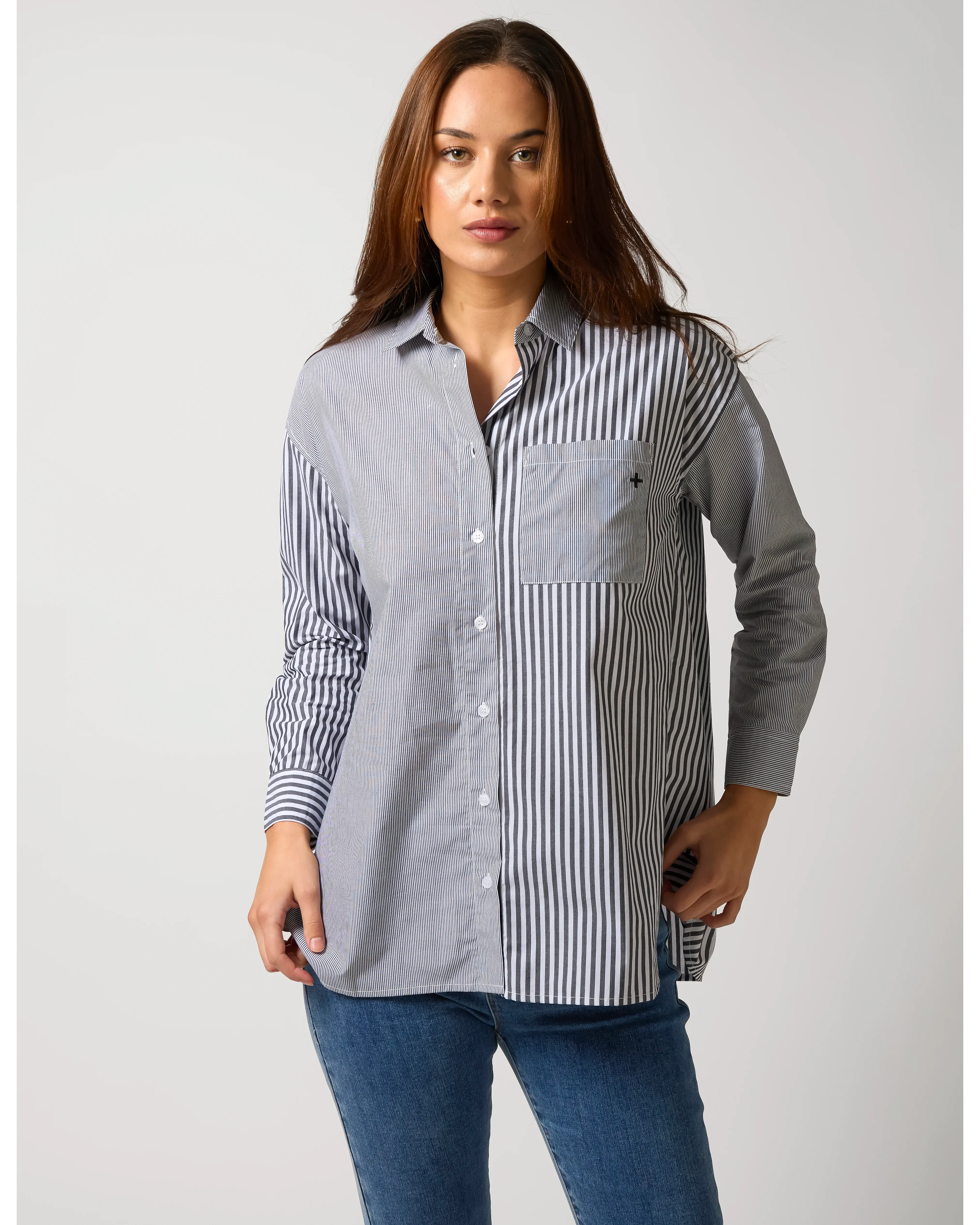Stella   Gemma Essential Shirt - Black Strip