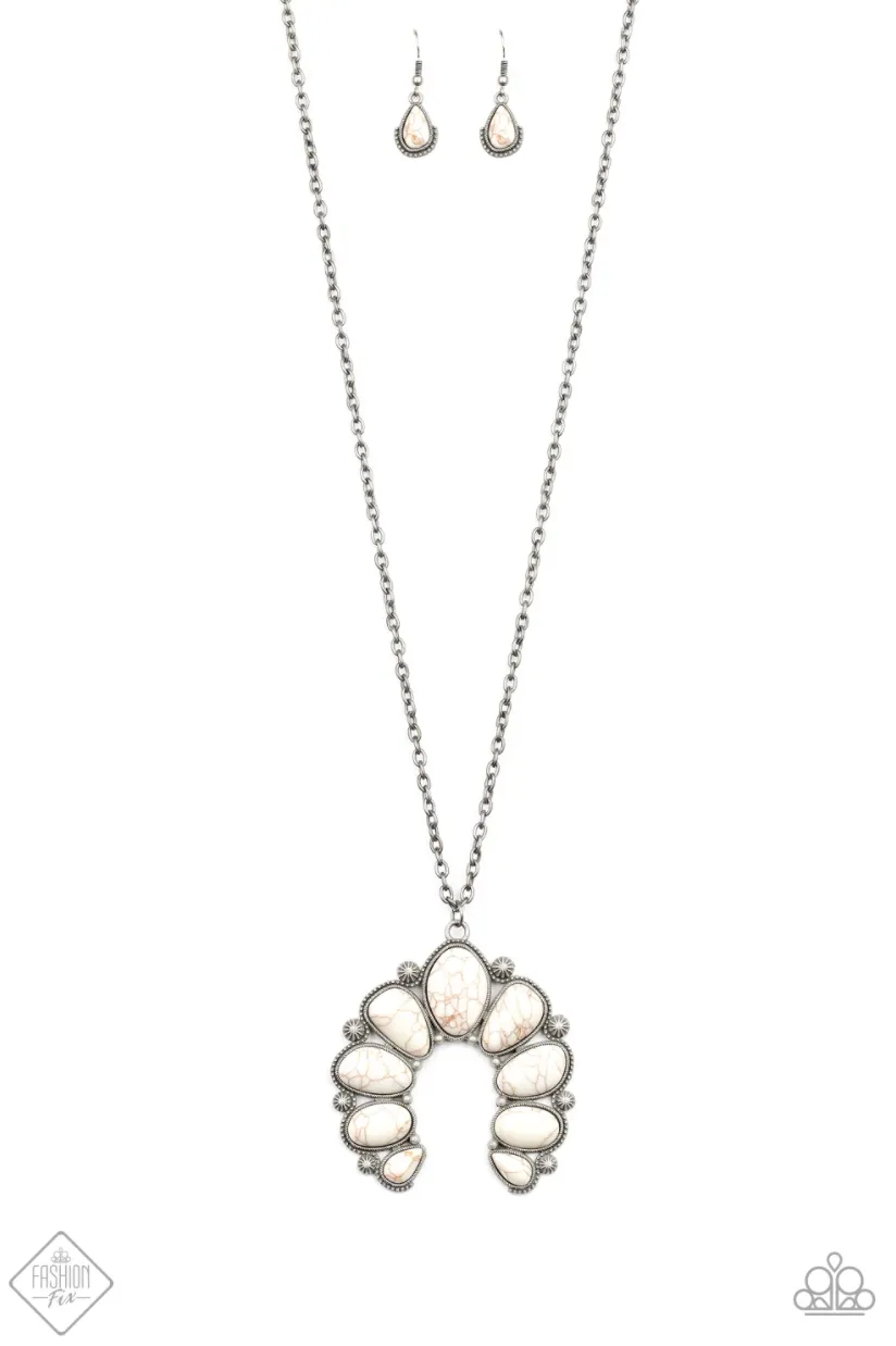 Stone Monument White Paparazzi Necklace
