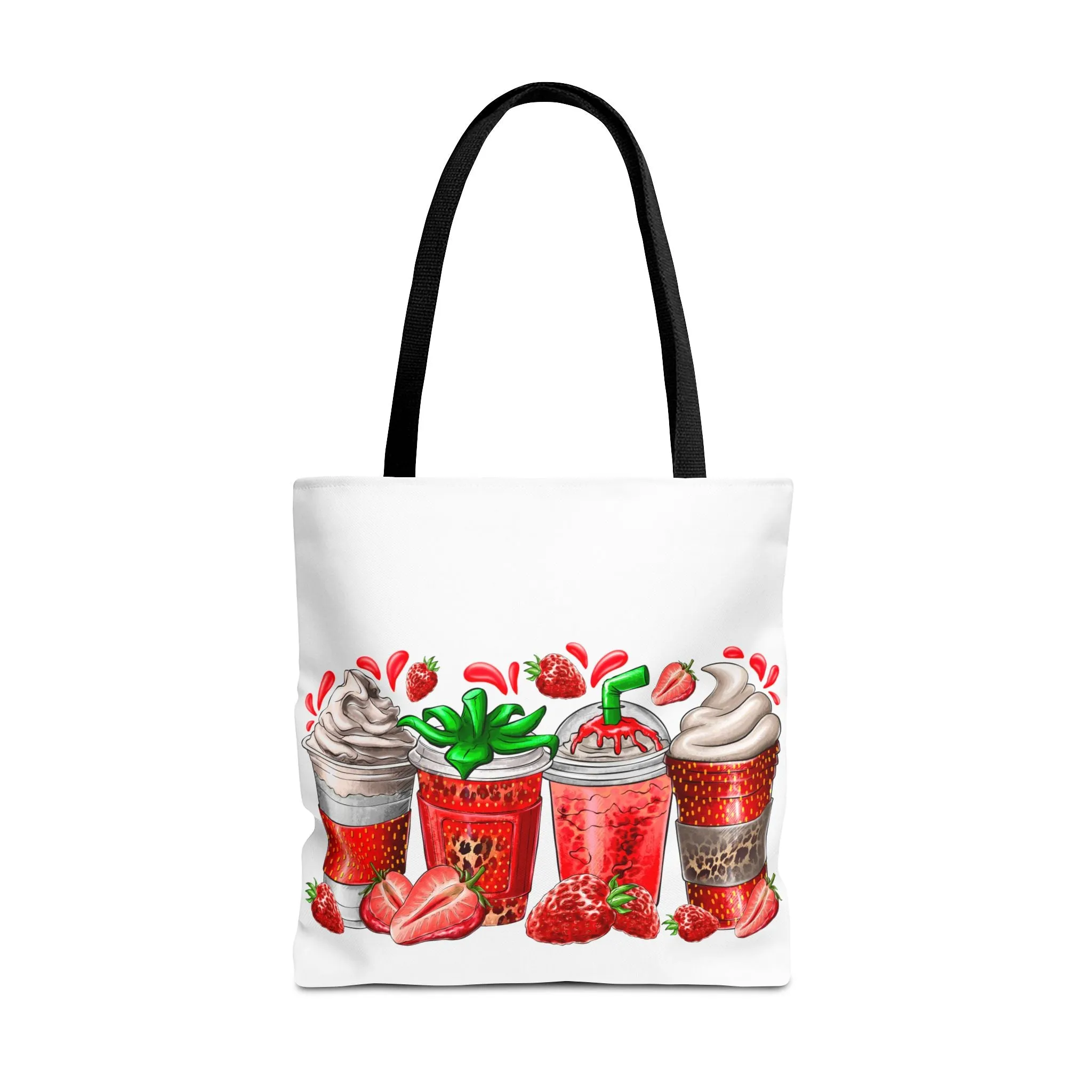 Strawberry Coffee Drink Tote Bag