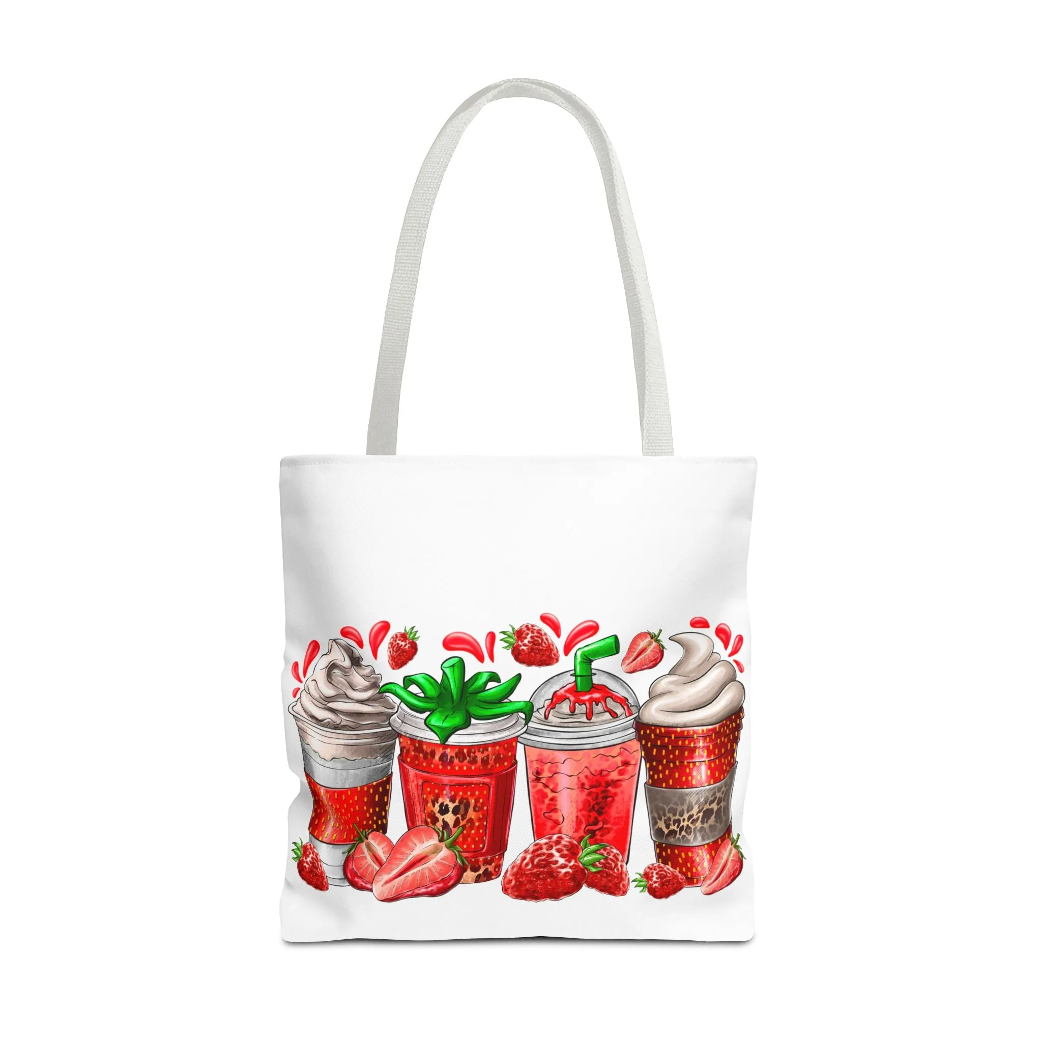 Strawberry Coffee Drink Tote Bag