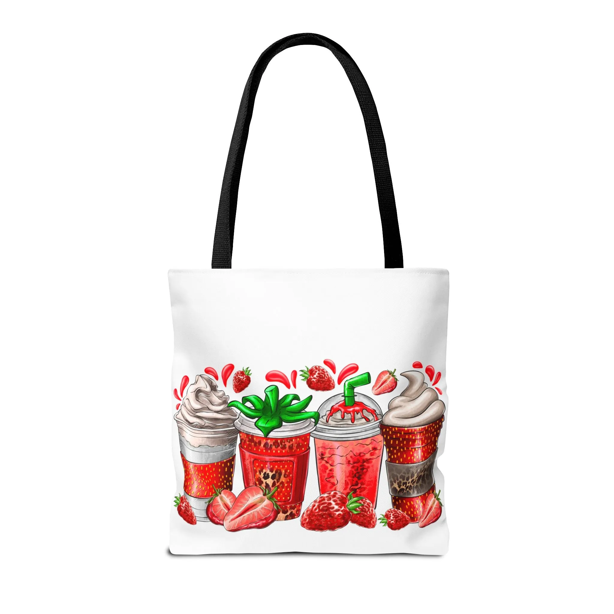 Strawberry Coffee Drink Tote Bag