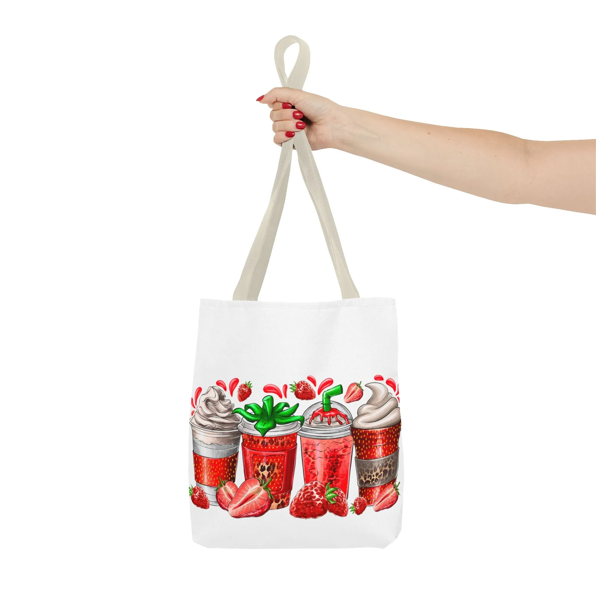 Strawberry Coffee Drink Tote Bag