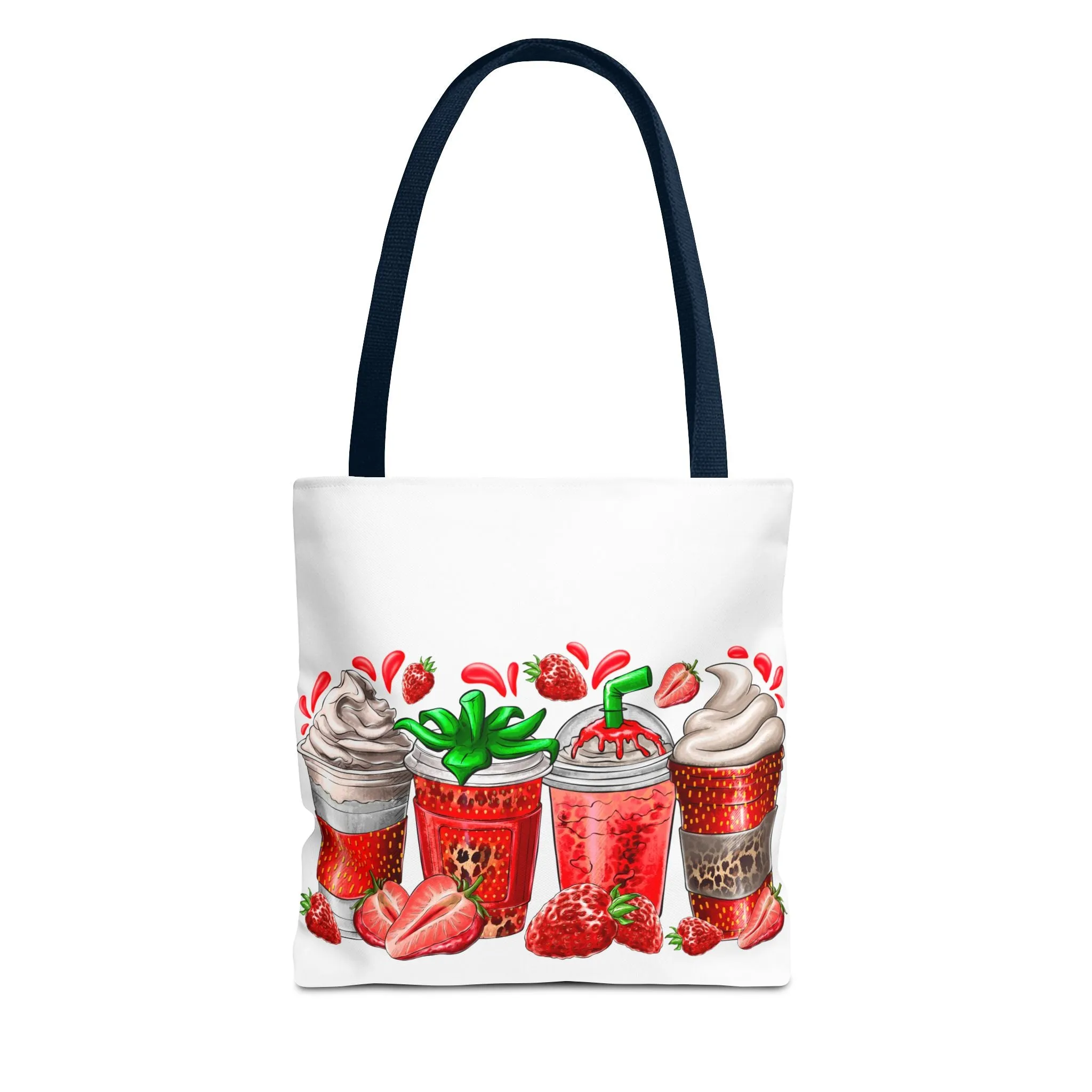 Strawberry Coffee Drink Tote Bag