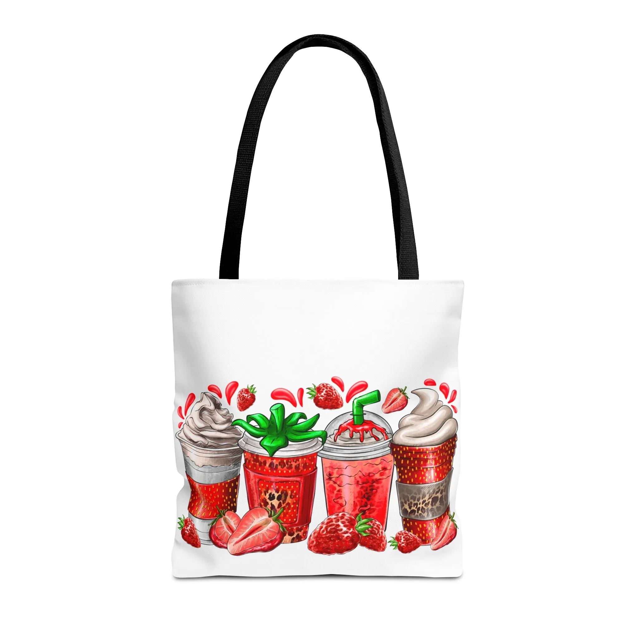 Strawberry Coffee Drink Tote Bag