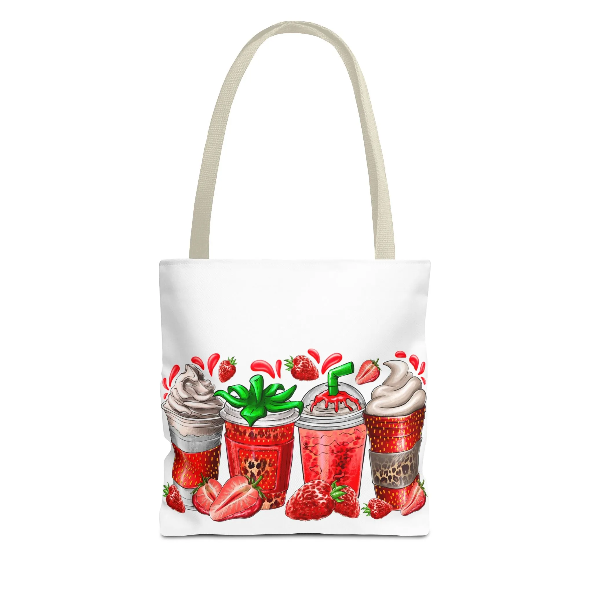 Strawberry Coffee Drink Tote Bag