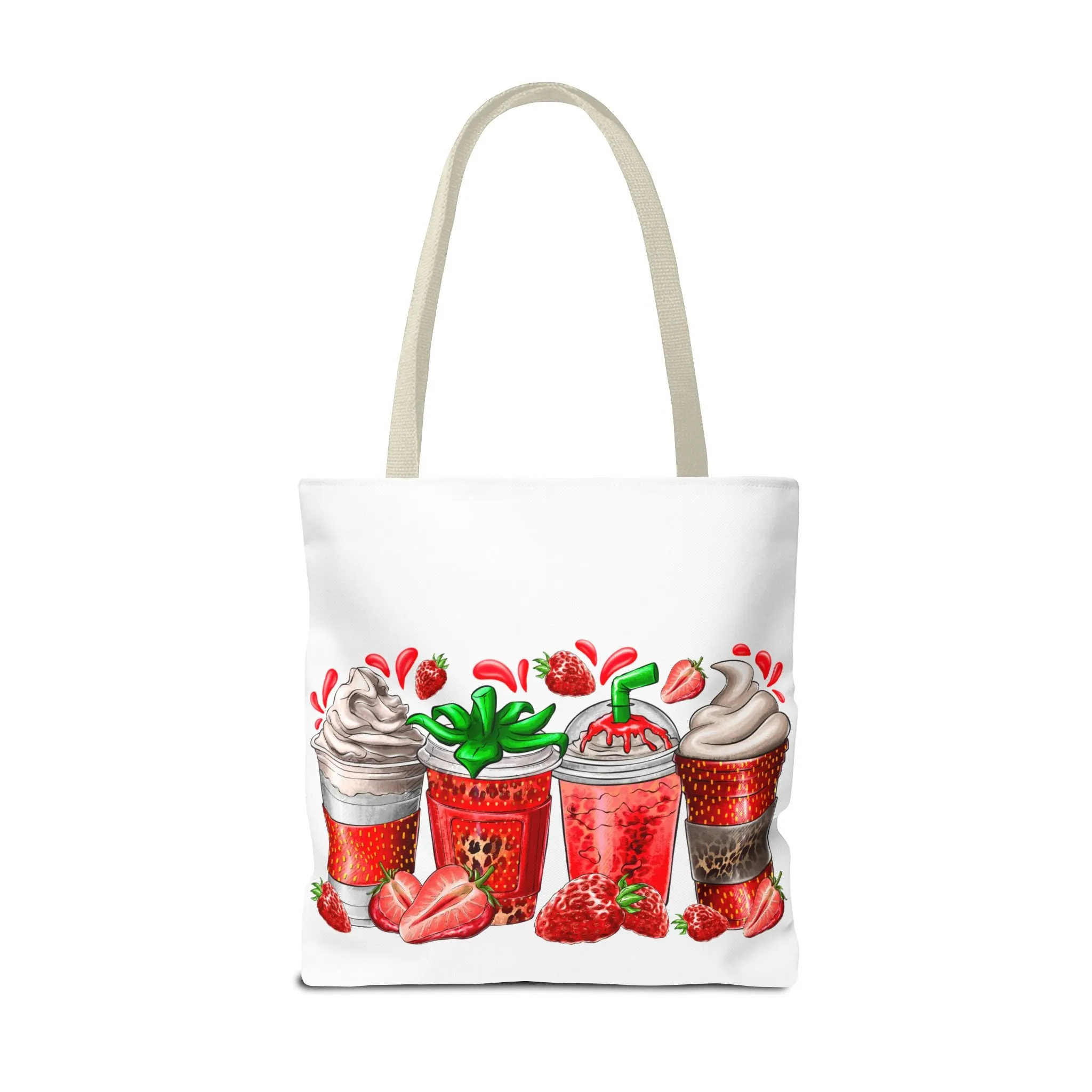 Strawberry Coffee Drink Tote Bag