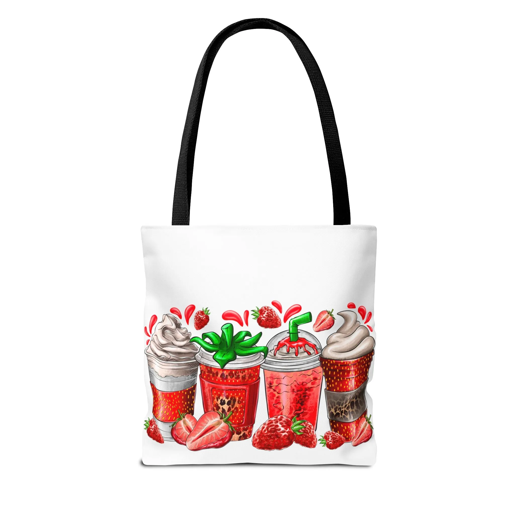 Strawberry Coffee Drink Tote Bag