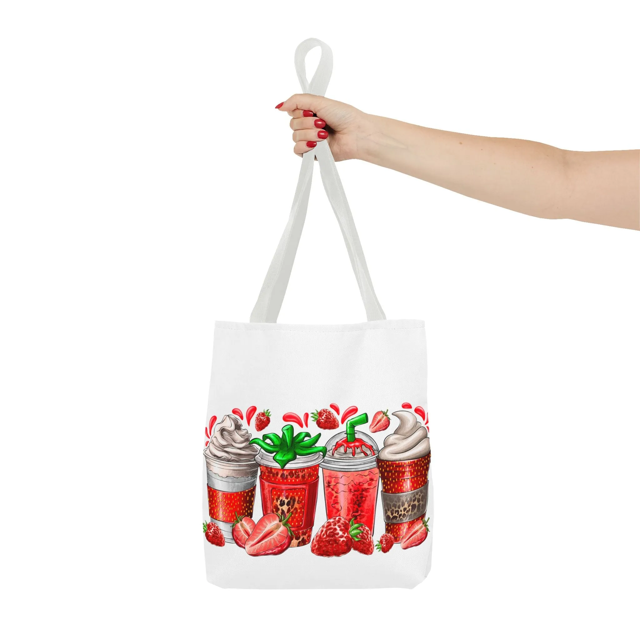 Strawberry Coffee Drink Tote Bag