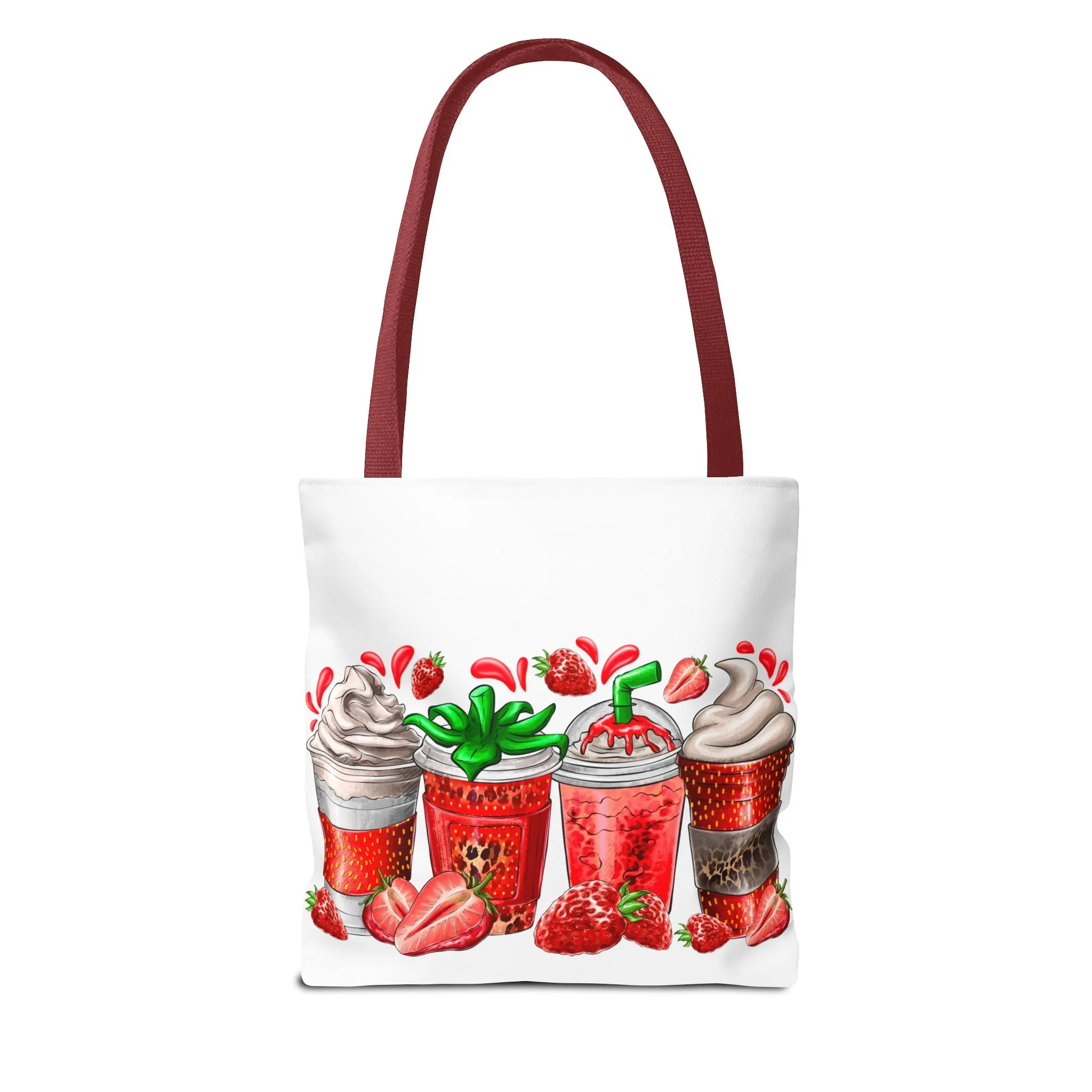 Strawberry Coffee Drink Tote Bag