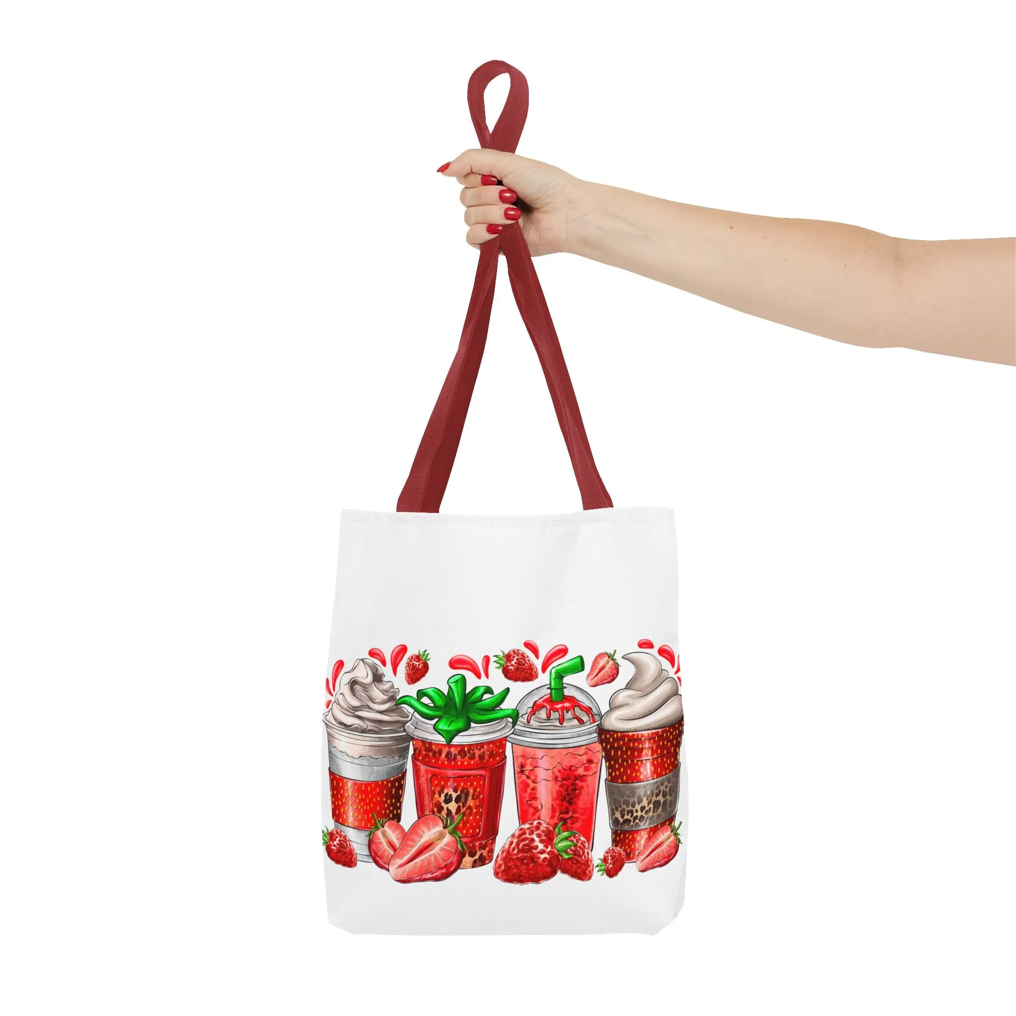 Strawberry Coffee Drink Tote Bag