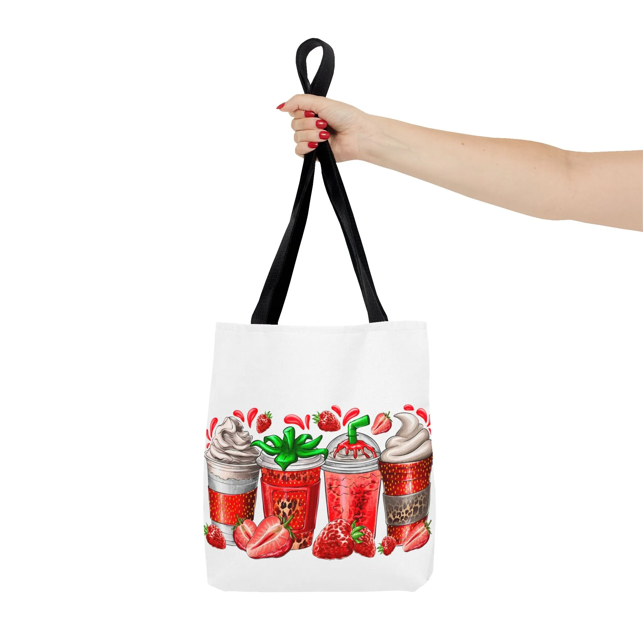 Strawberry Coffee Drink Tote Bag