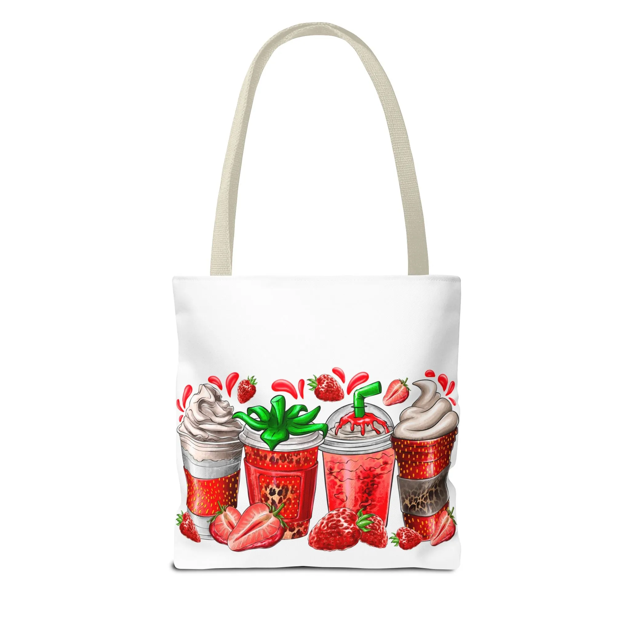Strawberry Coffee Drink Tote Bag