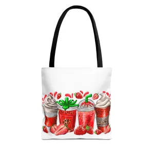 Strawberry Coffee Drink Tote Bag