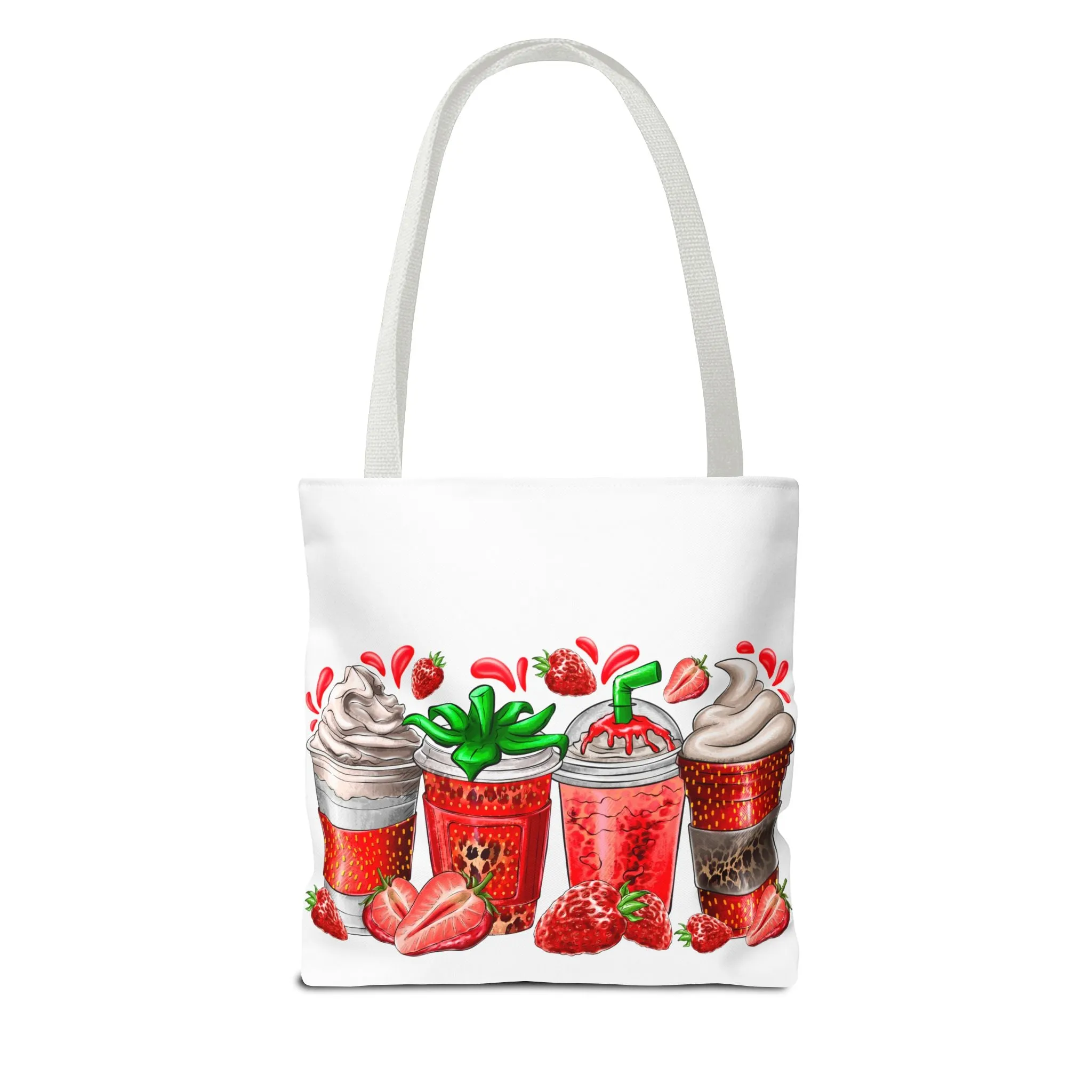 Strawberry Coffee Drink Tote Bag