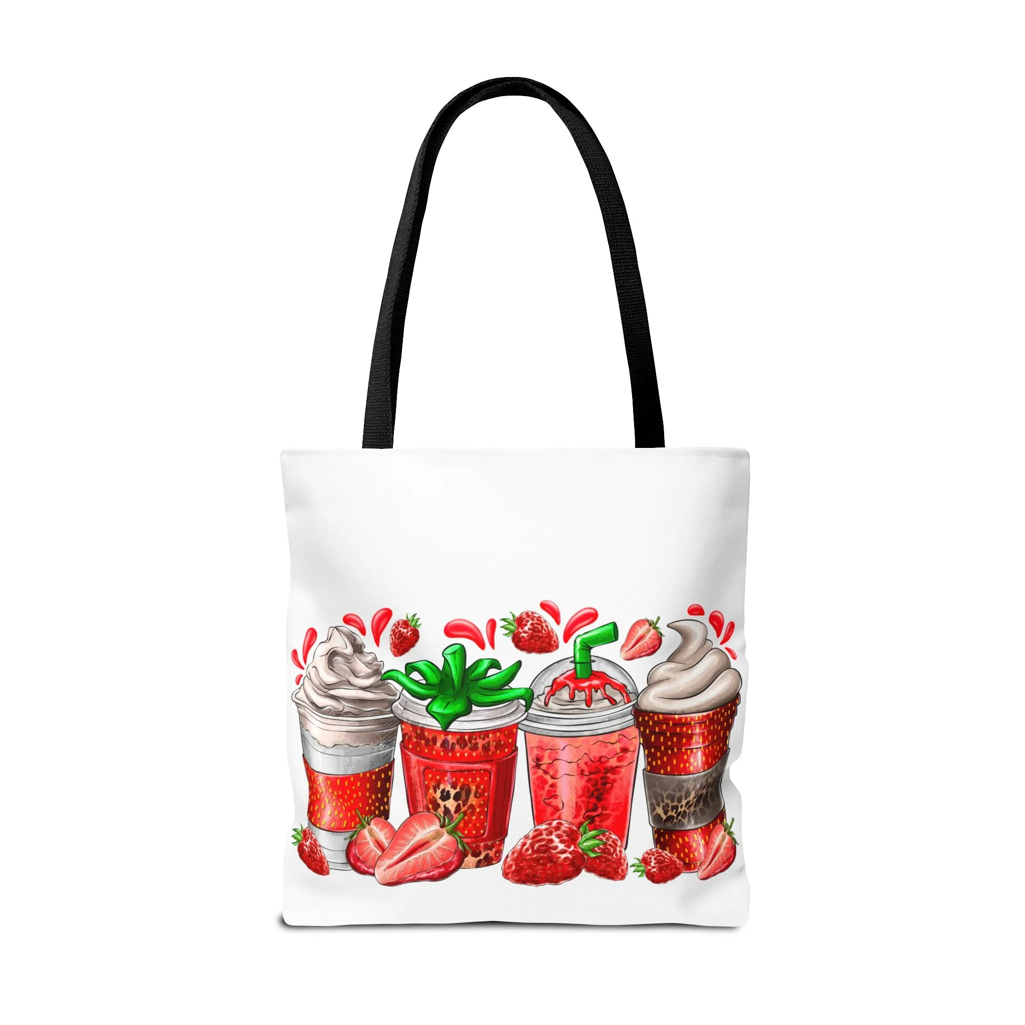 Strawberry Coffee Drink Tote Bag