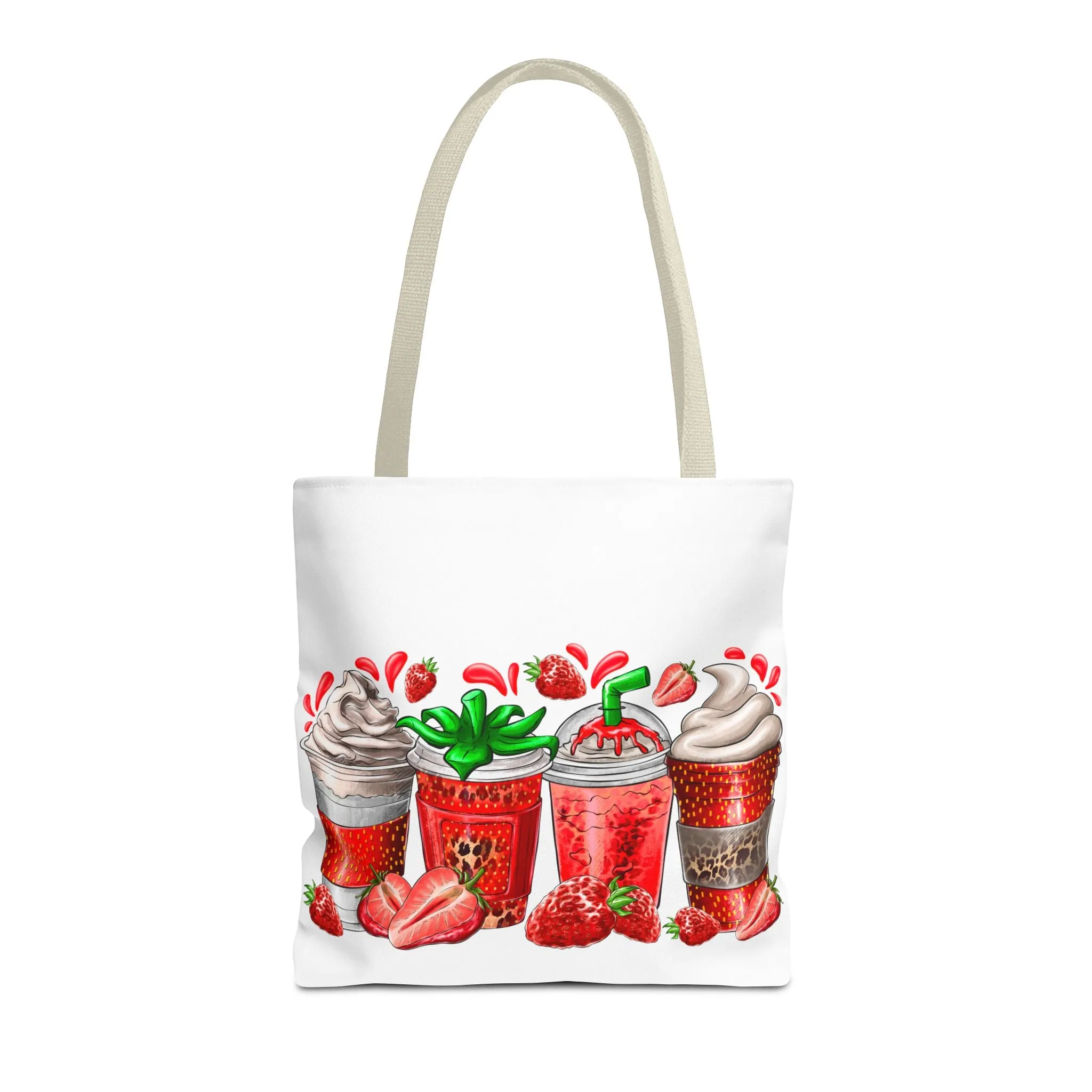 Strawberry Coffee Drink Tote Bag