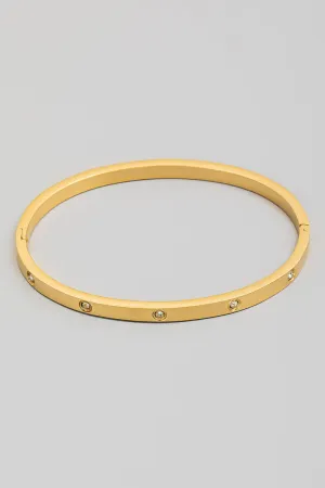 Studded Solid Clasp Bracelet