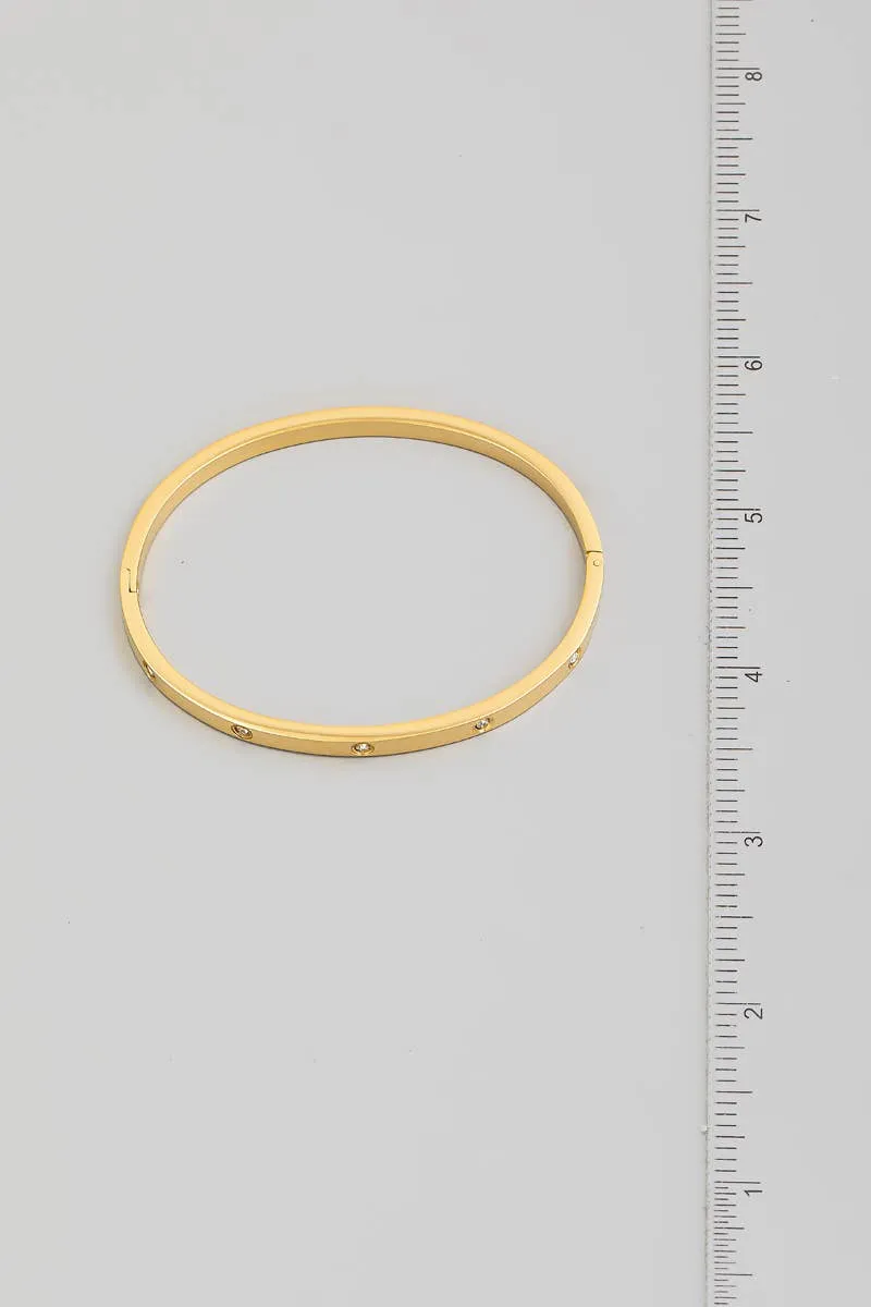 Studded Solid Clasp Bracelet
