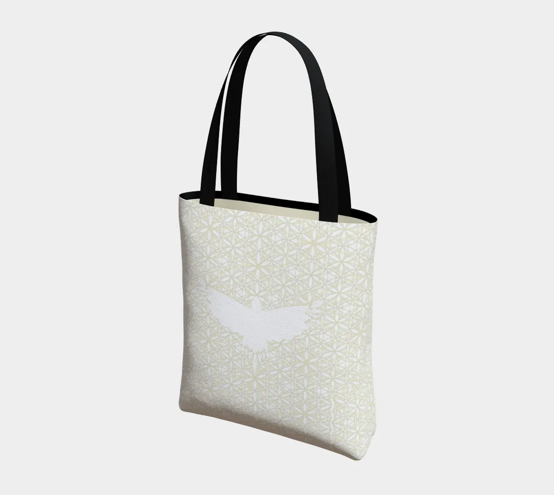 Subtle Fractal Flower of Life with White Birds
