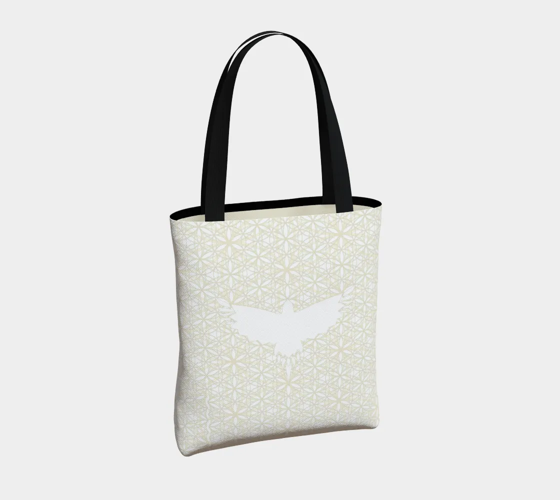Subtle Fractal Flower of Life with White Birds